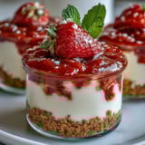 No-Bake Strawberry Cheesecake Jars