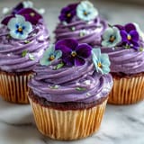 Spring Cupcakes Edible Flowers