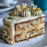 Luscious lemon curd fills this elegant Mother's Day cake, topped with fresh blooms.