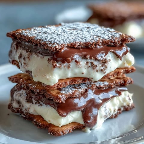 Soft and buttery milk cookie sandwich cookies stacked in a tempting tower, cream peeking out.  