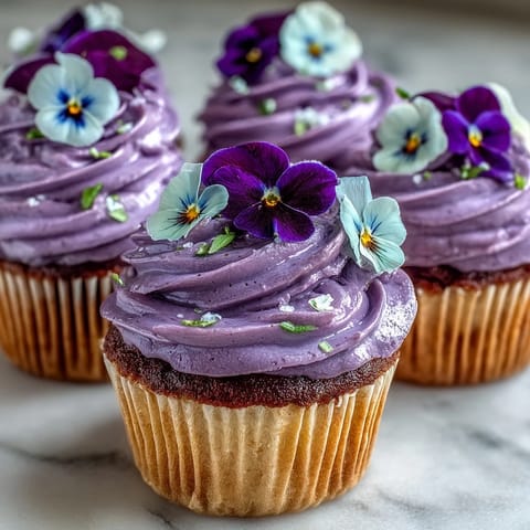 Spring Cupcakes Edible Flowers