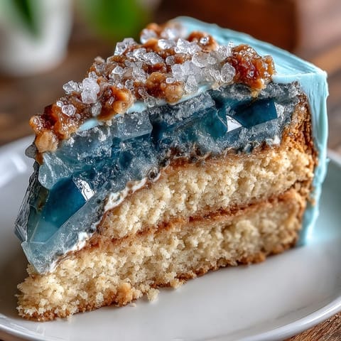 Graduation Cake with Teal and Gold Geode Slice Design