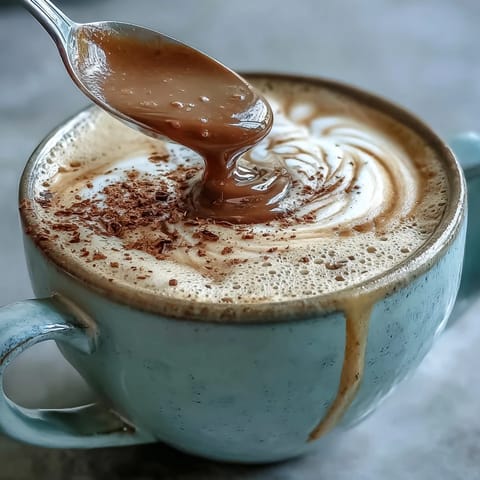 Creamy adaptogen latte with ashwagandha, reishi, and cinnamon topping.