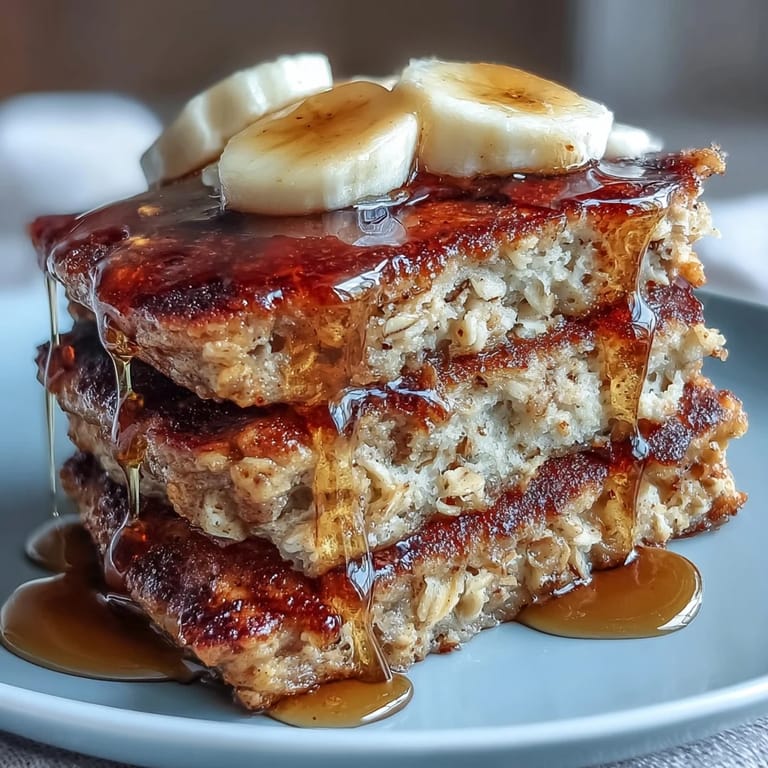 A wholesome plate of Banana Oat Pancakes served with Greek yogurt, berries, and a dusting of cinnamon.