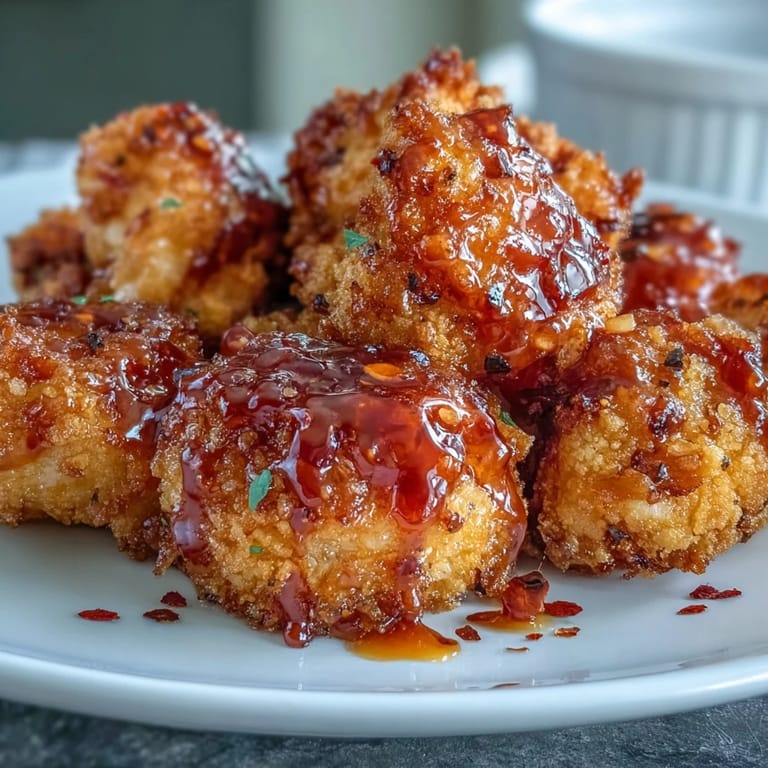 Freshly baked Crunchy Baked Hot Honey Cauliflower served with a side of creamy blue cheese dip.