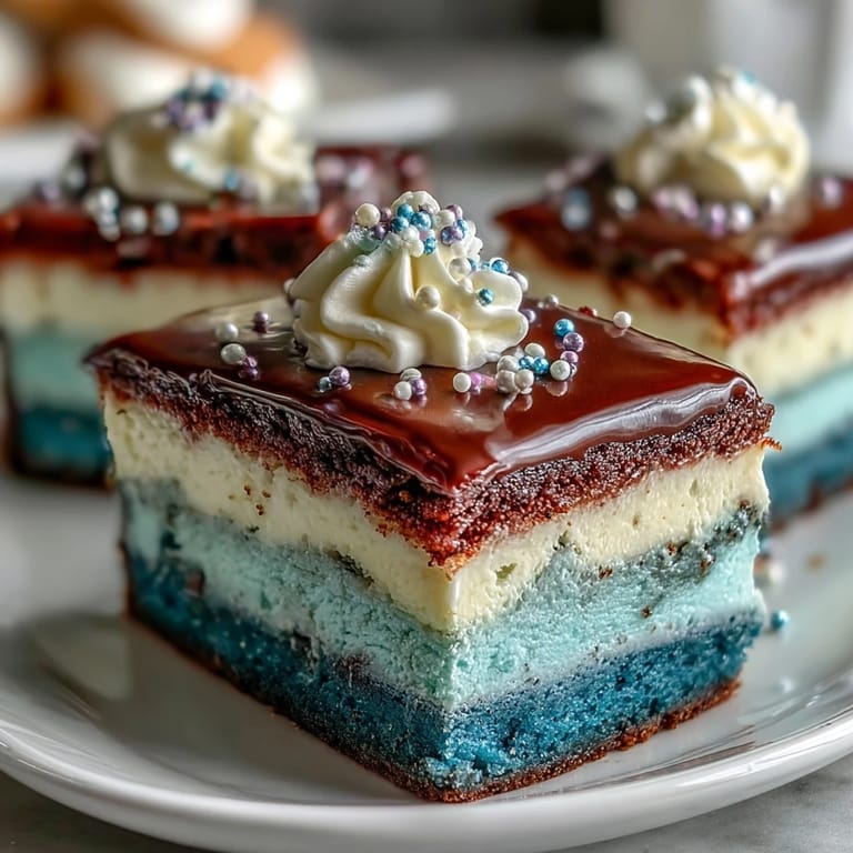 Layered graduation cake in blue ombre shades, topped with smooth buttercream and edible silver decorations.