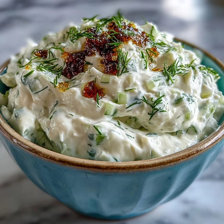 Bright Greek Skyr Tzatziki, an easy, healthy appetizer perfect with pita.