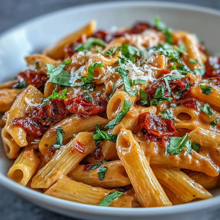 Hearty One-Pot Creamy Tomato Basil Pasta served steaming, perfect for a quick weeknight meal.