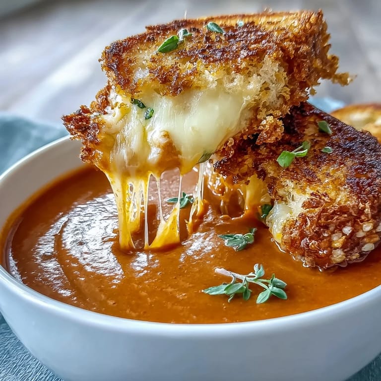 Perfectly grilled mini cheese sandwiches ready for dipping in rich tomato soup.