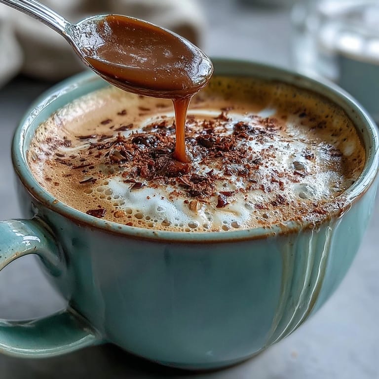 Warm adaptogens latte, a soothing reishi and ashwagandha blend, ready to sip.