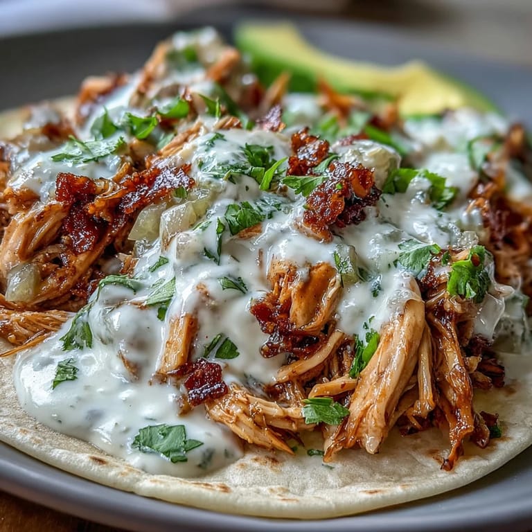 Tender slow cooker salsa verde chicken spilling from warm corn tortillas, lime wedges nearby.