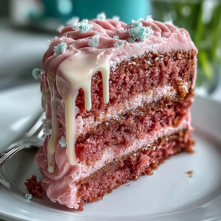 Beautifully frosted Bridal Shower Rosé Velvet Cake, ready for celebration slices.